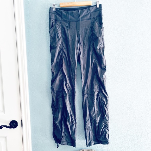 Lucy Pants - Lucy size S gray pull on drawstring ruched sides pants